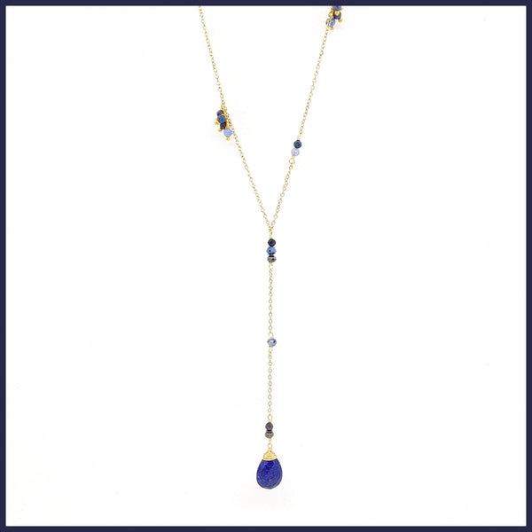 Gemstone "Y" Necklace - Leila Jewels