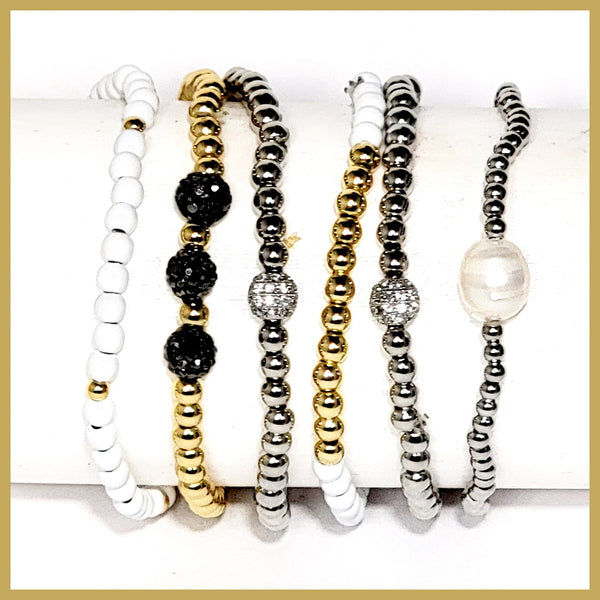 stretchy beaded bracelets leila jewels