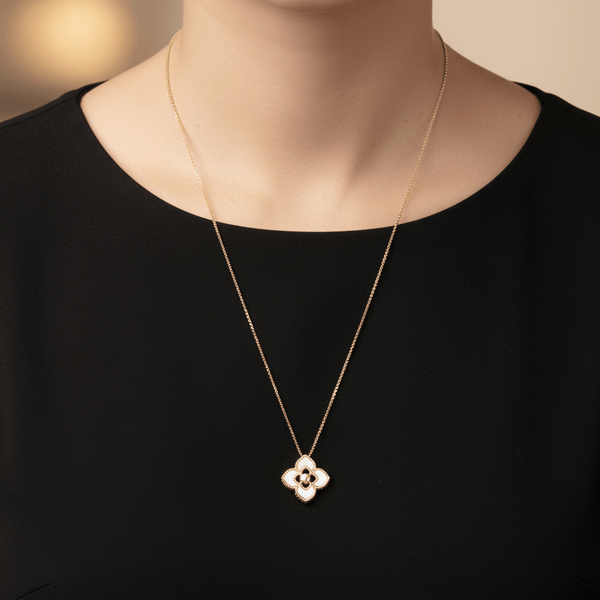 Venetian Flower Pull Necklace - Leila Jewels