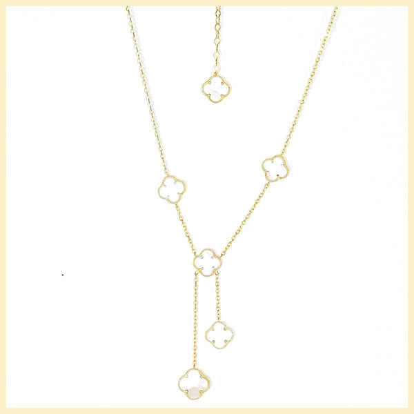Clover "Y" Necklace - Leila Jewels