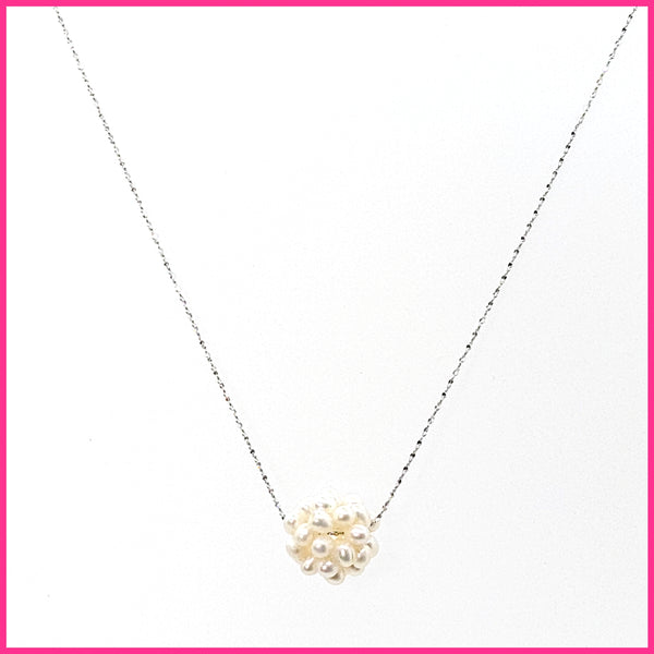 Pearl Snowball Pendant Necklace - Leila Jewels