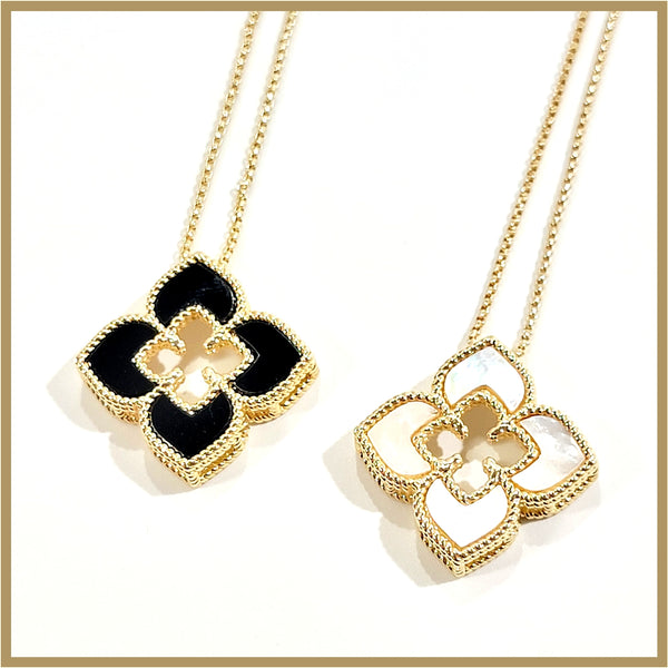 Venetian Flower Pull Necklace - Leila Jewels