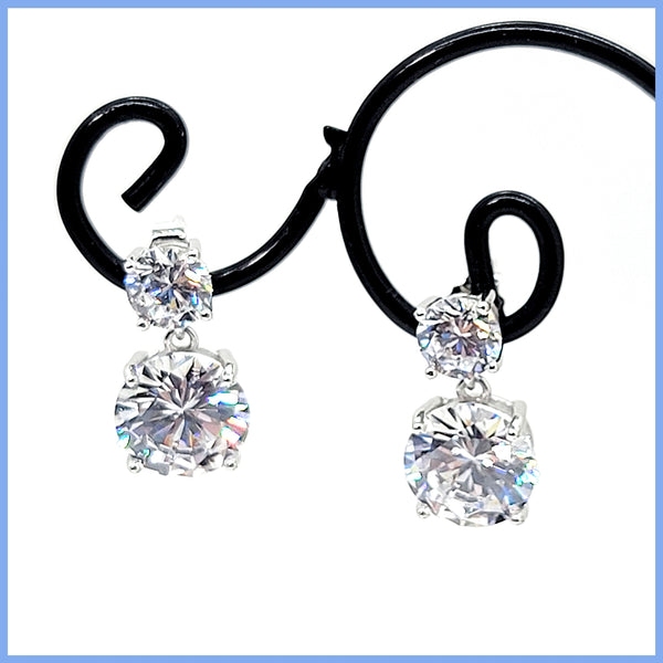 Sterling Double Zirconia Earring - Leila Jewels