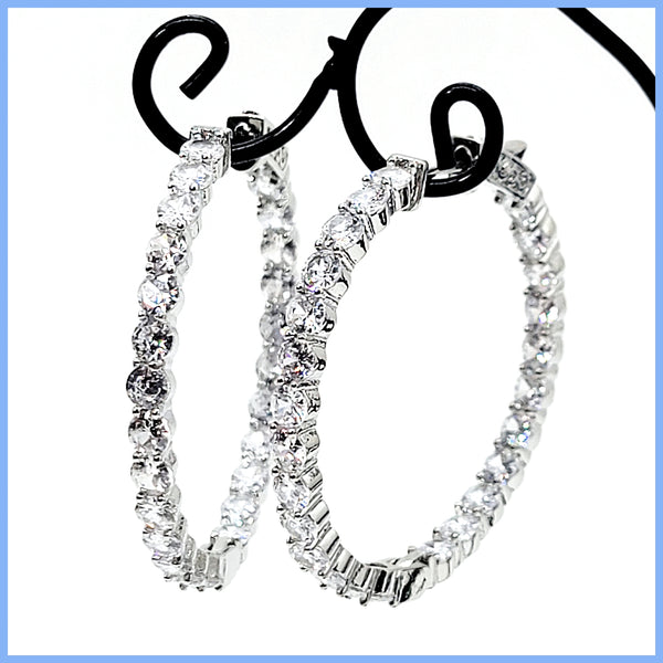 Sparkle Hoop Earrings - Leila Jewels