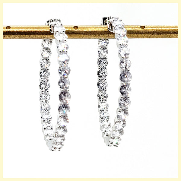 Sparkle Hoop Earrings - Leila Jewels