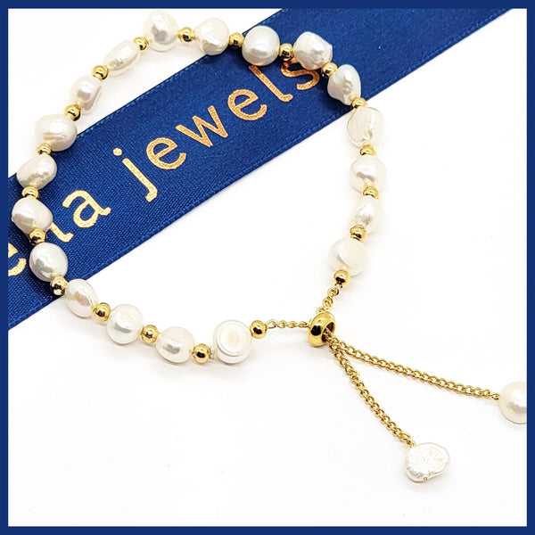 Pearl Pull Bracelet - Leila Jewels