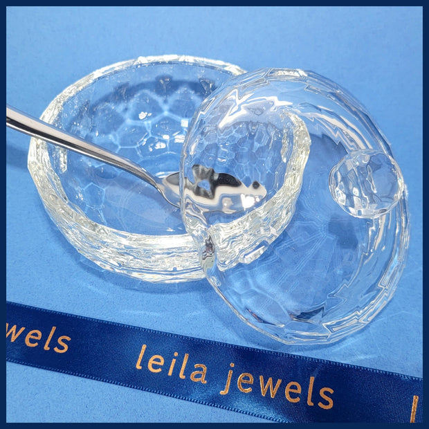 Crystal Covered Condiment Bowl