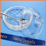 Crystal Covered Condiment Bowl