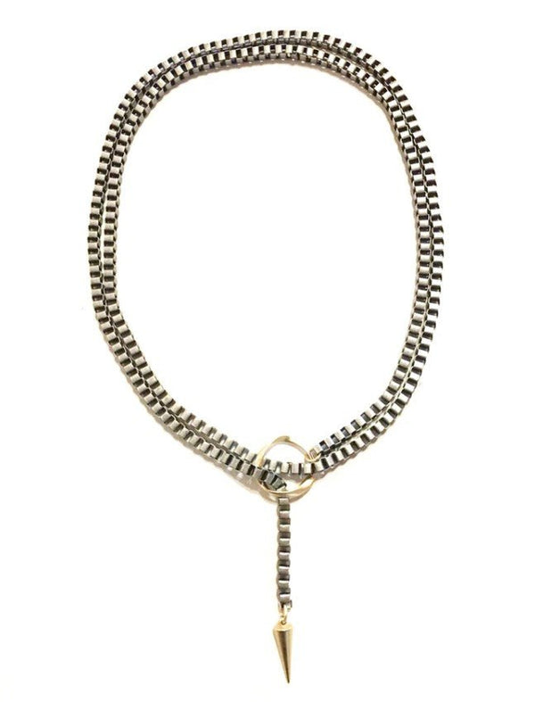 Dylan Lariat Spike Necklace - Leila Jewels