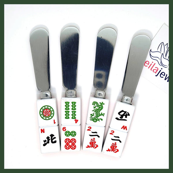 Mah Jongg Tile Cheese Spreaders (set of 4) - Leila Jewels