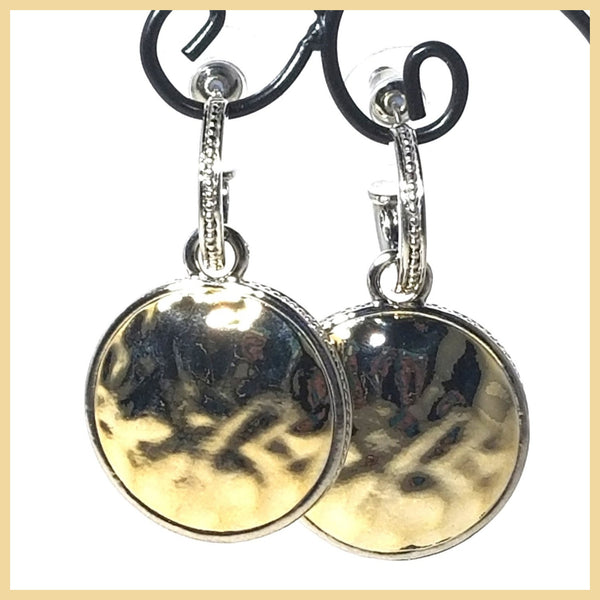hammered brass earrings leila jewels