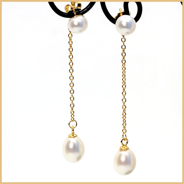Pearl Dangle Earrings - Leila Jewels