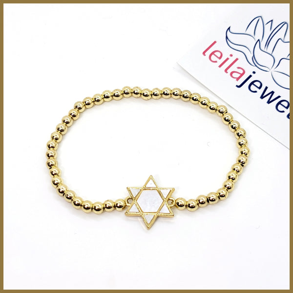 Mother of Pearl Star Bracelet - Leila Jewels