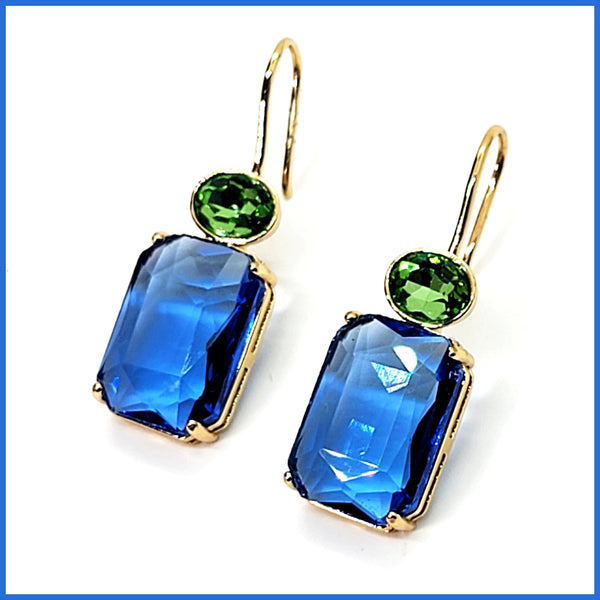 Double Crystal Earrings - Leila Jewels