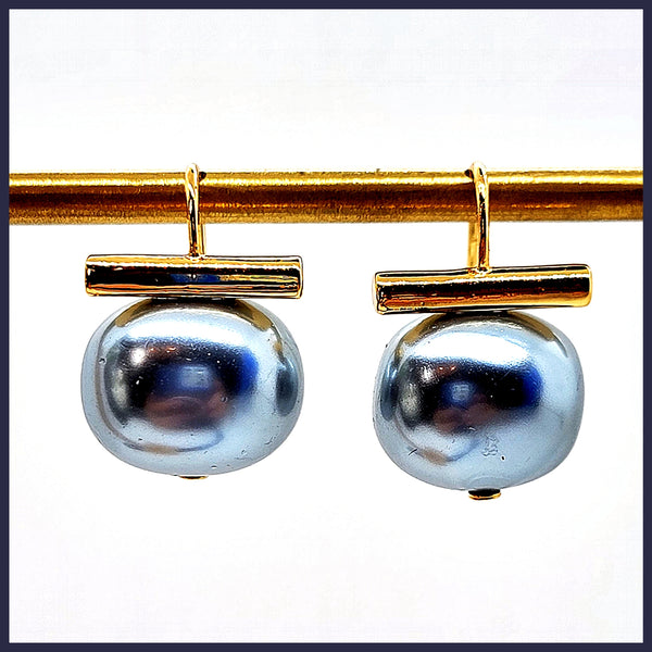 Black Pearl Earrings - Leila Jewels