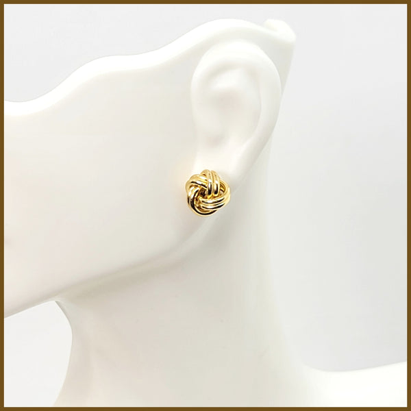 Golden Knot Earrings - Leila Jewels