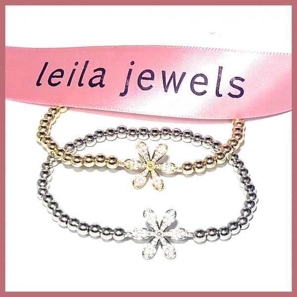 Stretch Flower Bracelet - Leila Jewels