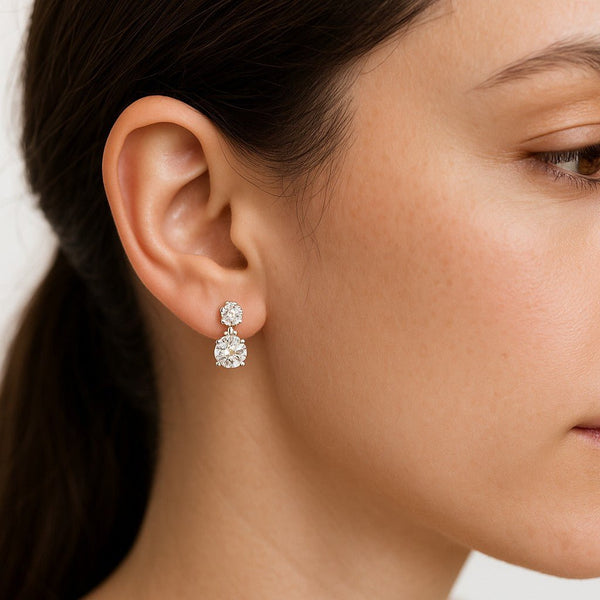 Sterling Double Zirconia Earring - Leila Jewels