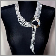 5-Strand Pearl Statement Necklace