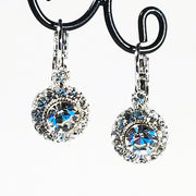 crystal halo earrings