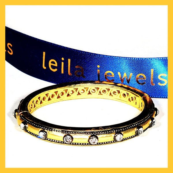 Crystal Studded Bangle - Leila Jewels