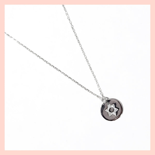 Disc Star of David Necklace - Leila Jewels