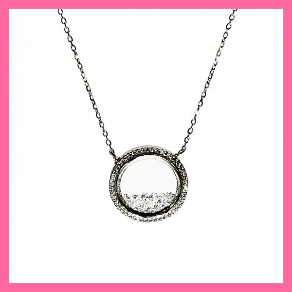 floating crystals necklace