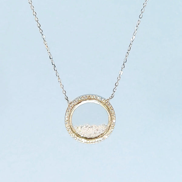 floating crystals necklace