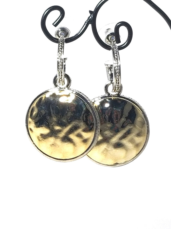 hammered brass earrings leila jewels