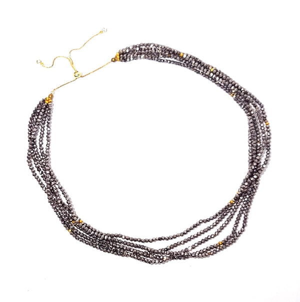 hematite and pyrite necklace
