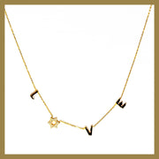 love star necklace gold