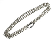 matte chain with pave lock silver / 36"