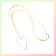 Open Heart Necklace - Leila Jewels