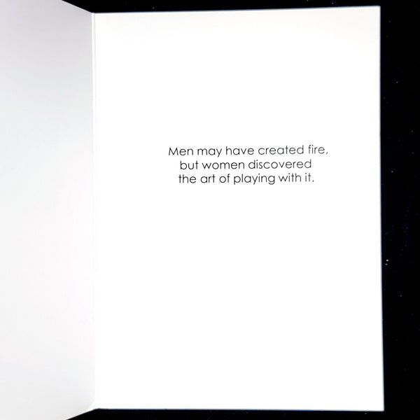 play with fire greeting card