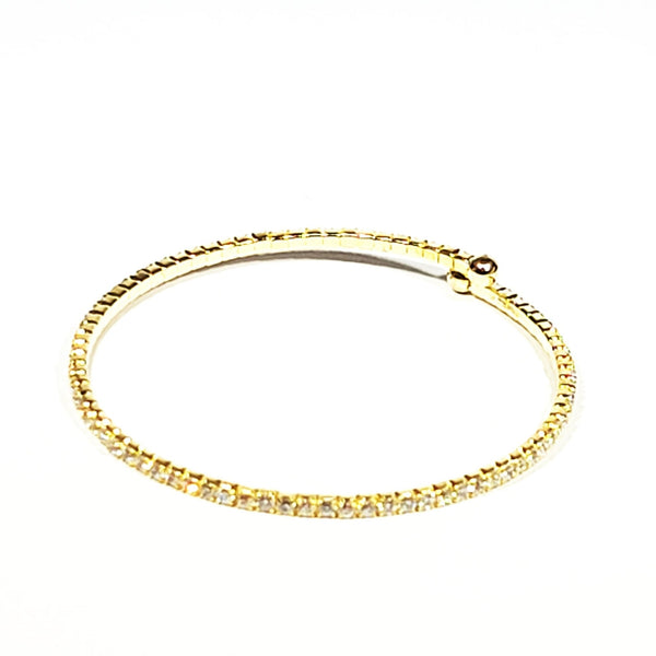 Skinny Pavé Bangle - Leila Jewels