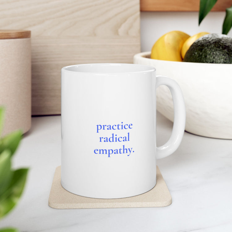"Caring is not Political" Inspirational Ceramic Mug - Coffee Cup (11oz) - Leila Jewels