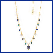 Lapis and Gemstone Bead Necklace
