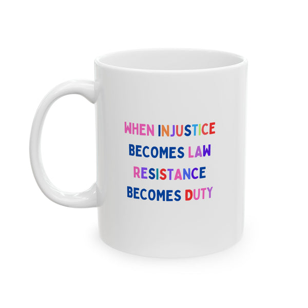 "Resistance" Ceramic Mug, (11oz) - Leila Jewels