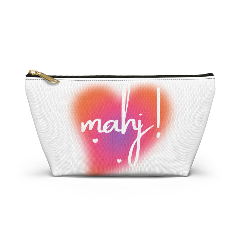 Mah Jongg "mahj!" Heart Zipper Accessory Pouch