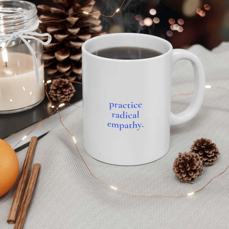 "Caring is not Political" Inspirational Ceramic Mug - Coffee Cup (11oz) - Leila Jewels