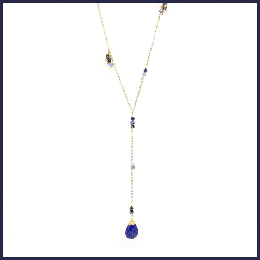 Gemstone "Y" Necklace - Leila Jewels