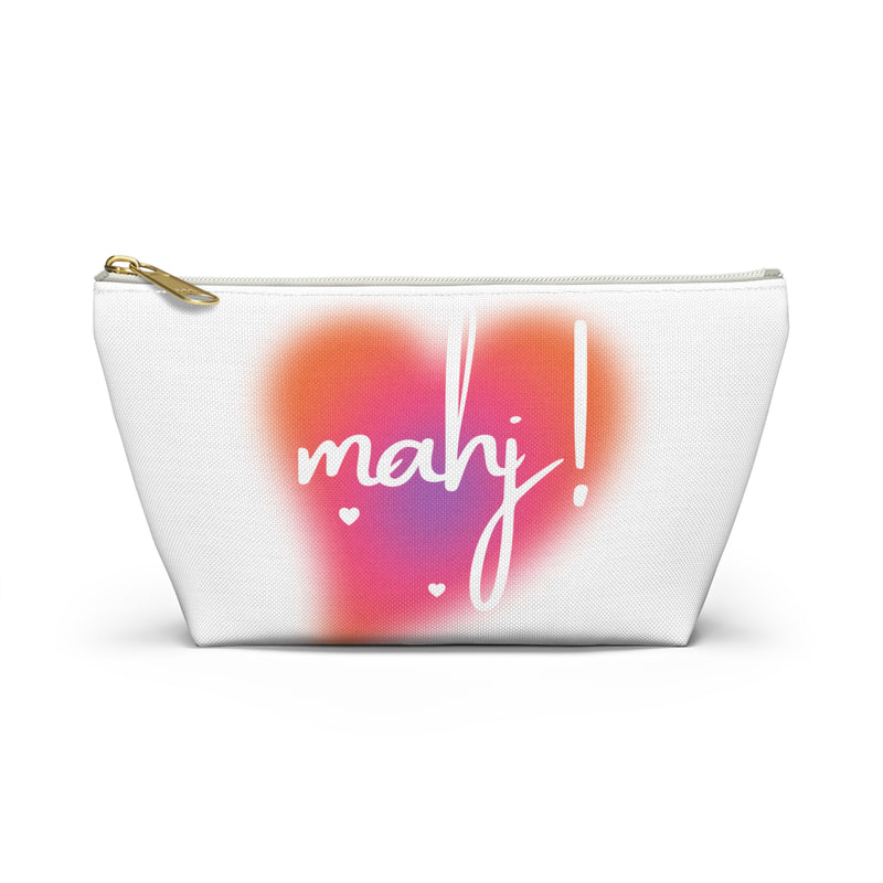 Mah Jongg "mahj!" Heart Zipper Accessory Pouch