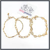 3 Chain Bracelet Set - Leila Jewels