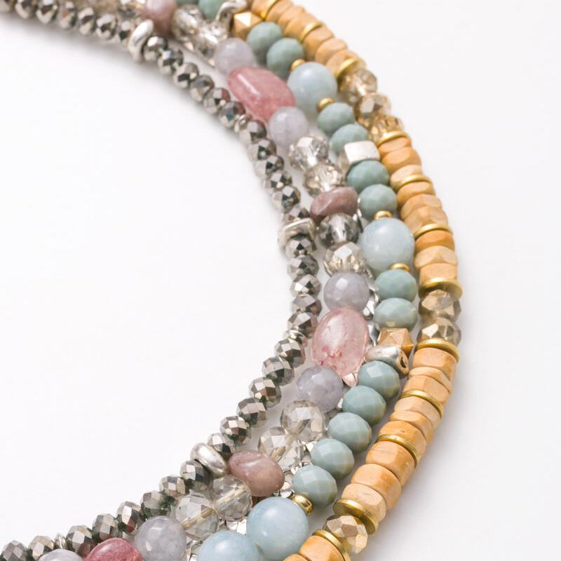 Harmony Layers Gemstone & Crystal Choker Necklace