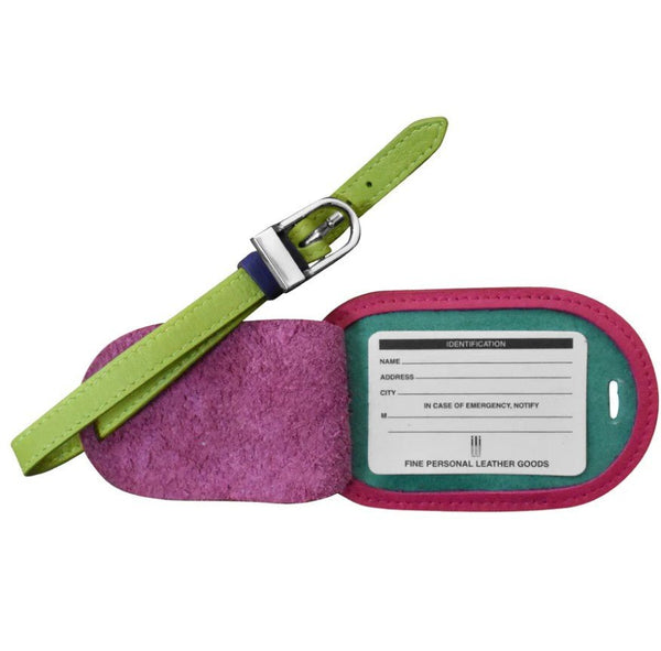 Round Leather Luggage Tag - Leila Jewels
