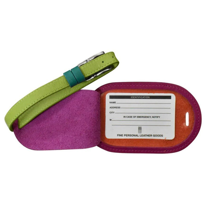 Round Leather Luggage Tag - Leila Jewels