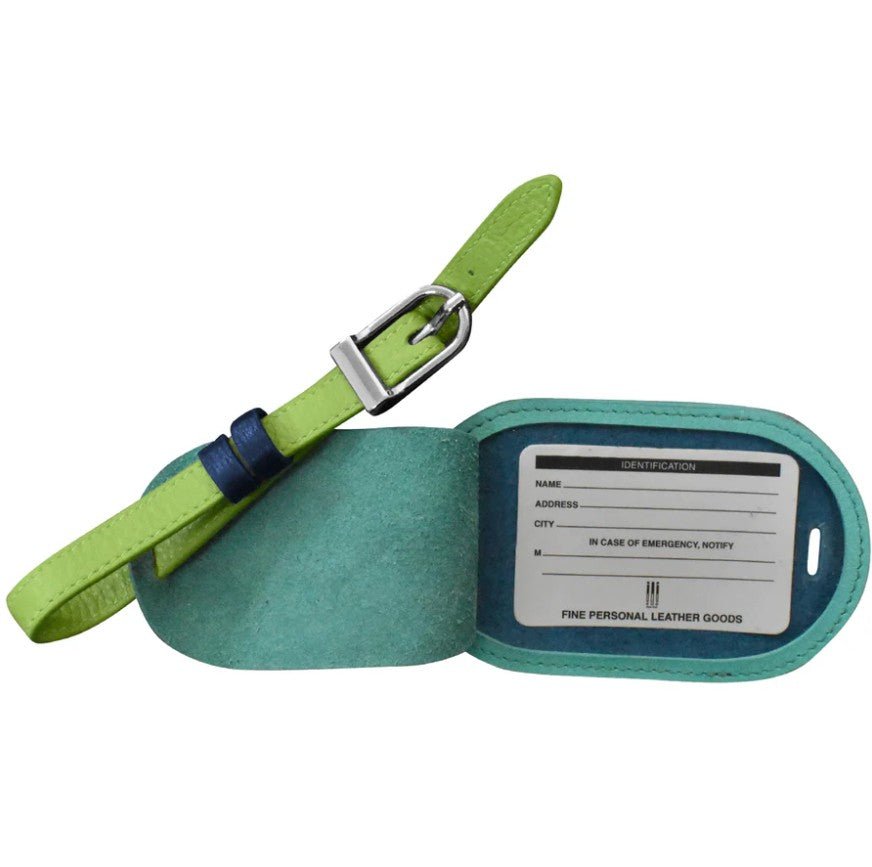 Round Leather Luggage Tag - Leila Jewels