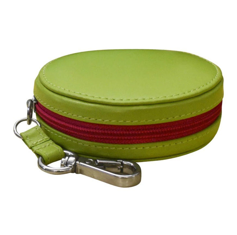 Round Leather Earbud Pouch Charm - Leila Jewels
