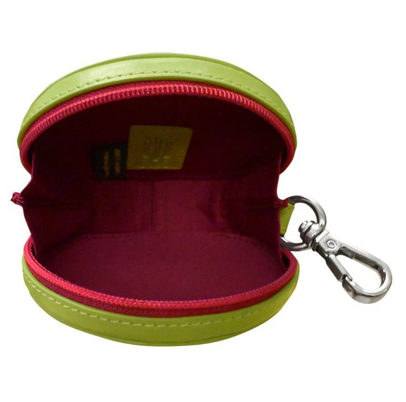 Round Leather Earbud Pouch Charm - Leila Jewels