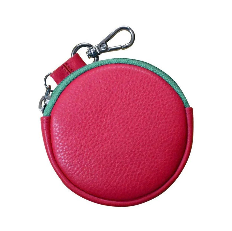 Round Leather Earbud Pouch Charm - Leila Jewels